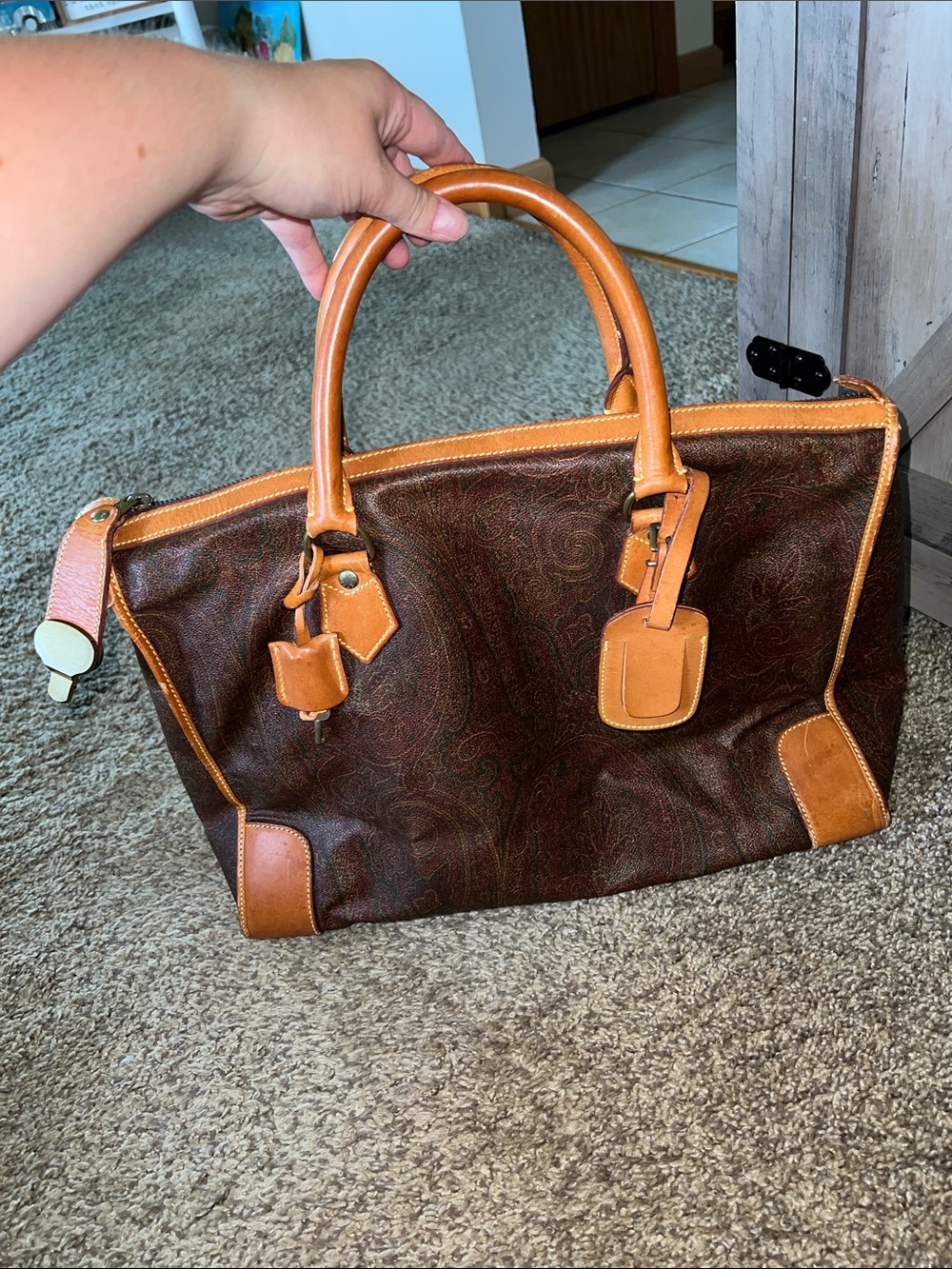 Etro Weekend Bag With Lock and Key